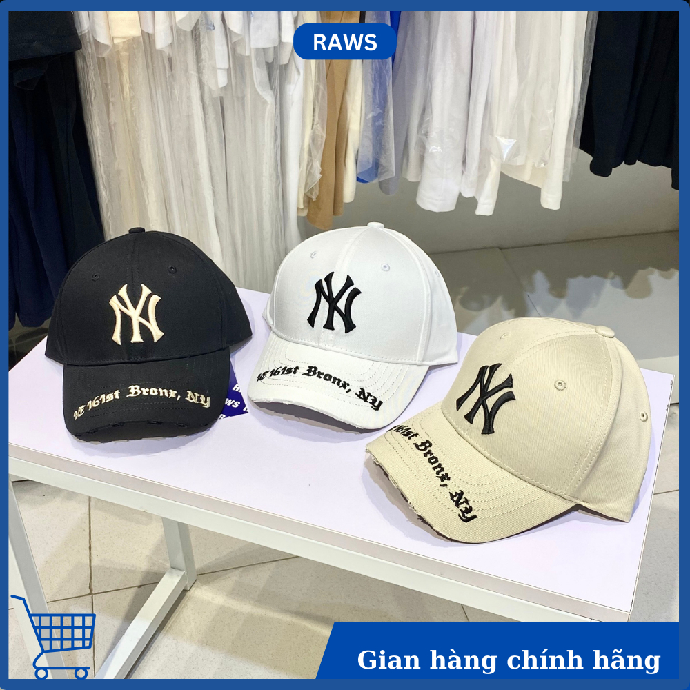 Mũ MLB NY Yankees Adjustable Hat In Rách Viền