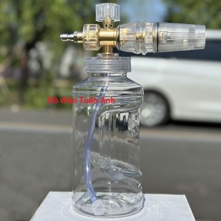 Bình Phun Tạo Bọt Tuyết Rửa xe 1L, bình bọt tuyết lắp cho máy xịt rửa xe gia đình( loại trong xịn)