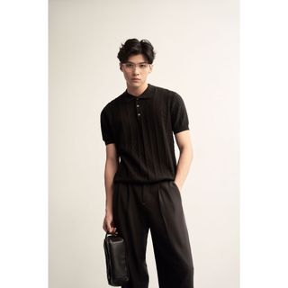[PAPER STUDIO] Áo thun polo nam len gân trơn tay ngắn basic