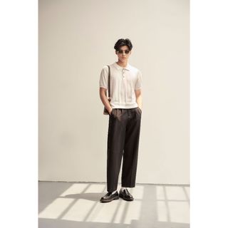 [PAPER STUDIO] Áo thun polo nam len gân trơn tay ngắn basic