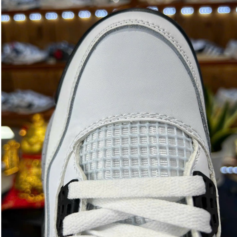 Giày Thể Thao Air JD4 Retro White Cement Trắng Đen Cao Cấp