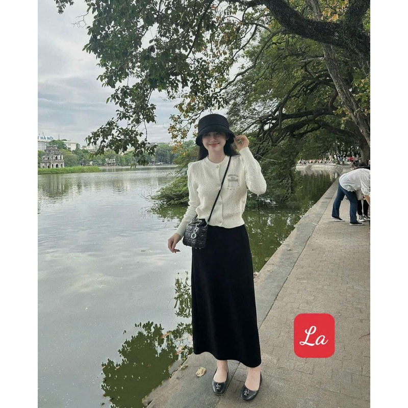 Áo carigan len kèm tag QC