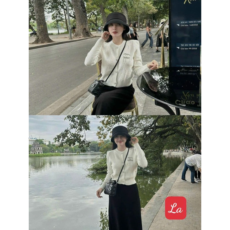 Áo carigan len kèm tag QC