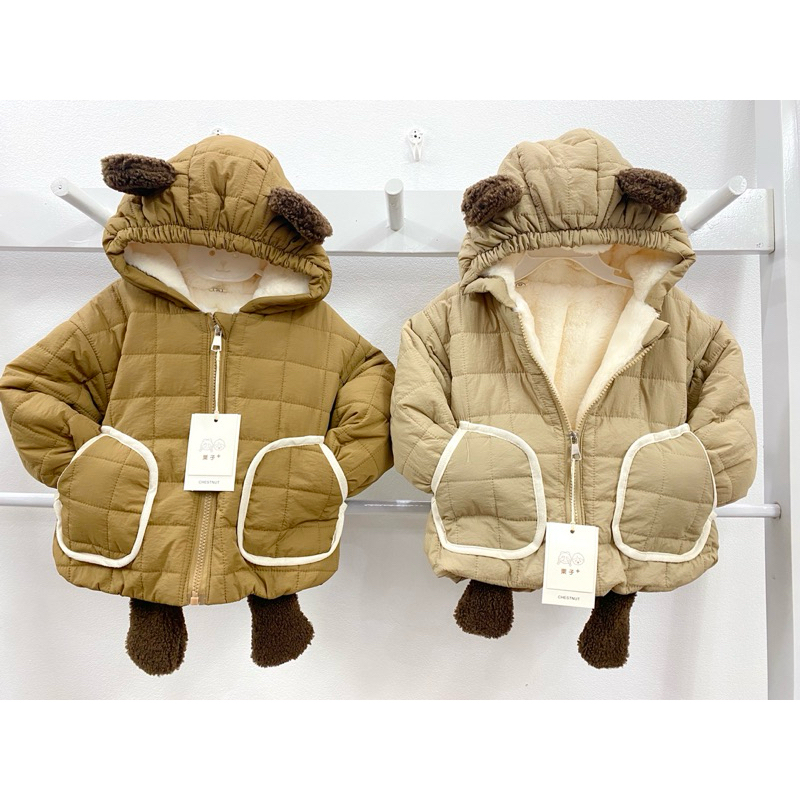 Áo khoác phao lông cho bé trai bé gái hàng quảng châu cao cấp