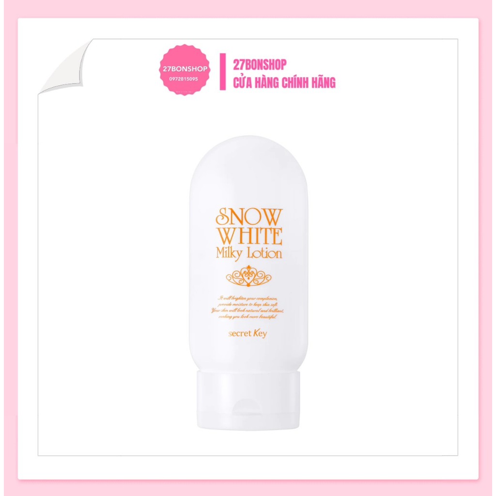 KEM DƯỠNG TRẮNG DA BODY SNOW WHITE MILKY LOTION SECRET KEY