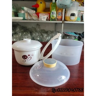 Thố sứ nồi bear ,nắp sứ nồi bear, nắp nhựa nồi nấu cháo chậm bear 0,8l (hàng chuẩn)