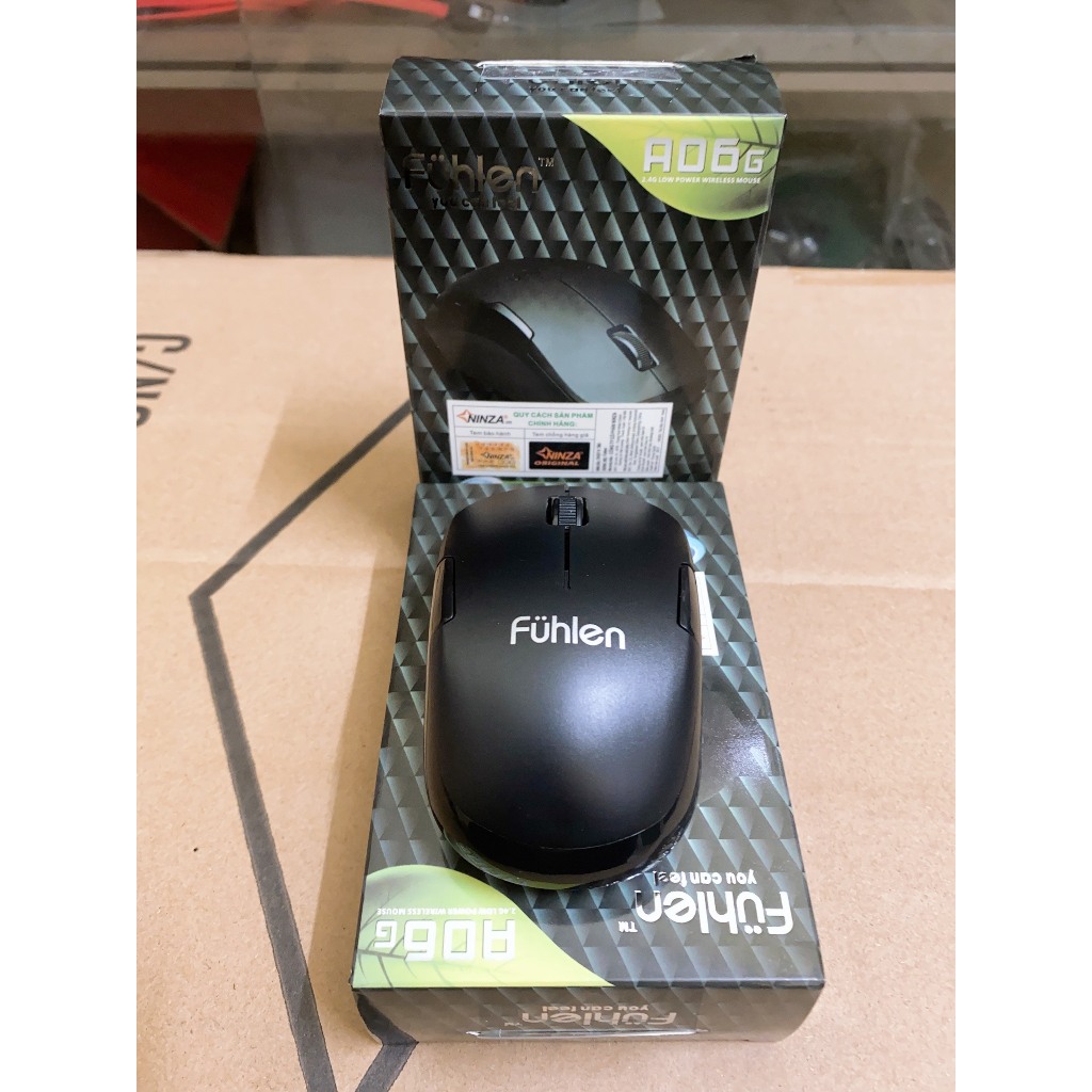 Chuột không dây, chuột máy tính văn phòng Fulhen A06G Thiết kế đẹp, tặng pin