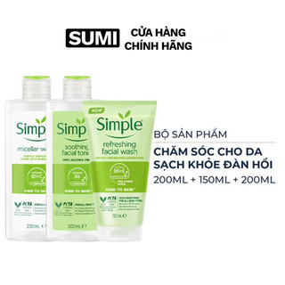 Combo Simple chăm sóc cho da sạch khỏe đàn hồi 3 món