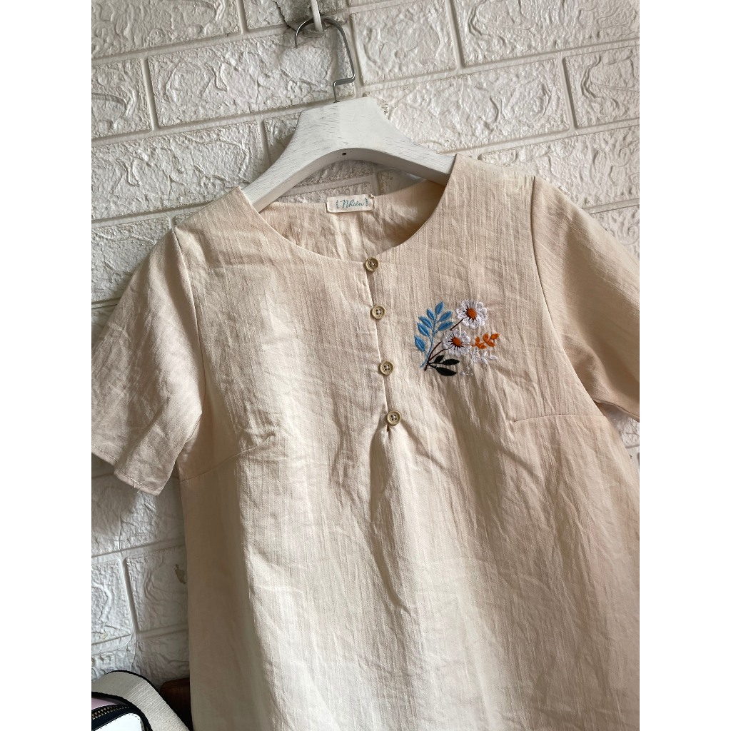 Áo đũi thêu hoa NHIÊN