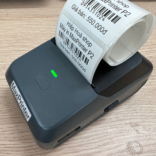 Máy in tem nhãn dán MaxPrinter P2 kết nối Bluetooth không dây