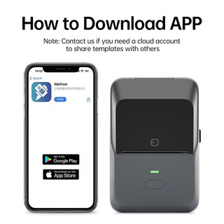 Máy in tem nhãn dán MaxPrinter P2 kết nối Bluetooth không dây