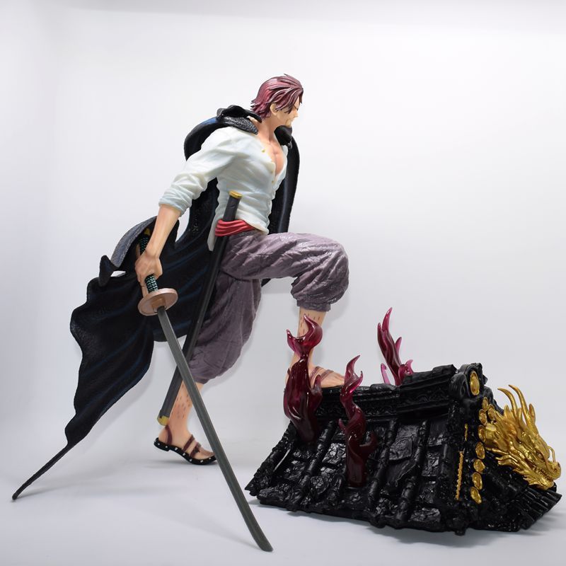 Mô Hình Shanks Tóc Đỏ Đứng Gác Mái Nhà 32CM Mô hình One Piece Cao Cấp, Figure Mô Hình Anmie One Piece Luffy Vua Hải Tặc