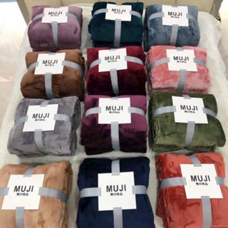 Chăn Lông Thỏ 2mx2m3 Muji Blanket Nhung Tuyết Mền Nhật Bản Siêu Mềm Mịn