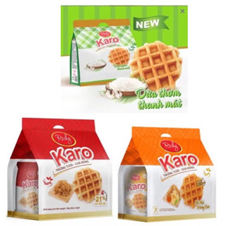 Bánh Karo trứng tươi chà bông / phomai hoàng kim / dừa Richy túi 156g