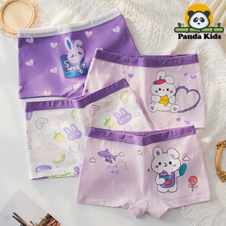 Combo 4 quần chíp đùi cho bé gái họa tiết bé gái cute, quần lót tam giác trẻ em cotton thoáng mát co giãn