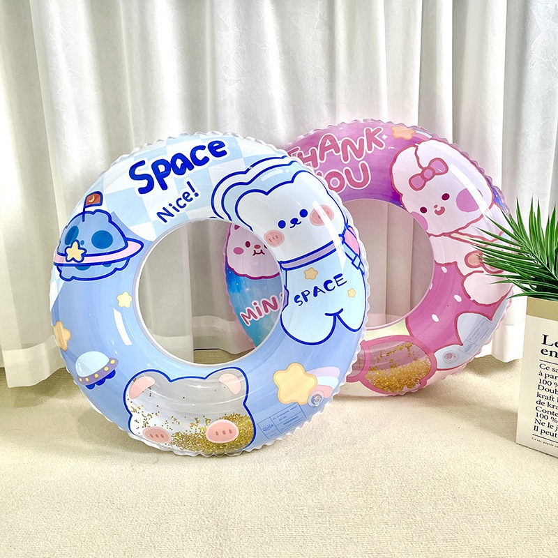 Phao Bơi Tròn Trẻ Em Cao Cấp - Phao Bơi Tròn Cho Bé Hoạ tiết Gấu/Thỏ- Phao Bơi Bé Trai- Phao Bơi Bé Gái