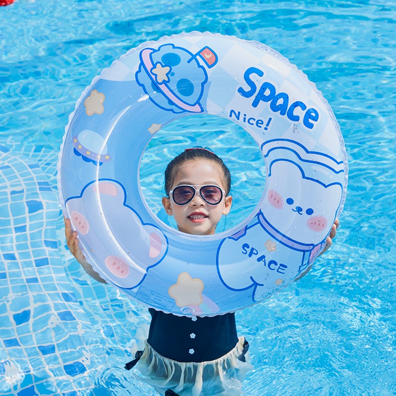 Phao Bơi Tròn Trẻ Em Cao Cấp - Phao Bơi Tròn Cho Bé Hoạ tiết Gấu/Thỏ- Phao Bơi Bé Trai- Phao Bơi Bé Gái