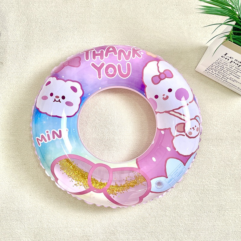 Phao Bơi Tròn Trẻ Em Cao Cấp - Phao Bơi Tròn Cho Bé Hoạ tiết Gấu/Thỏ- Phao Bơi Bé Trai- Phao Bơi Bé Gái