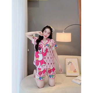 (40-58kg) Đồ bộ đùi, chất lụa xước mềm mát.