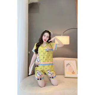 (40-58kg) Đồ bộ đùi, chất lụa xước mềm mát.
