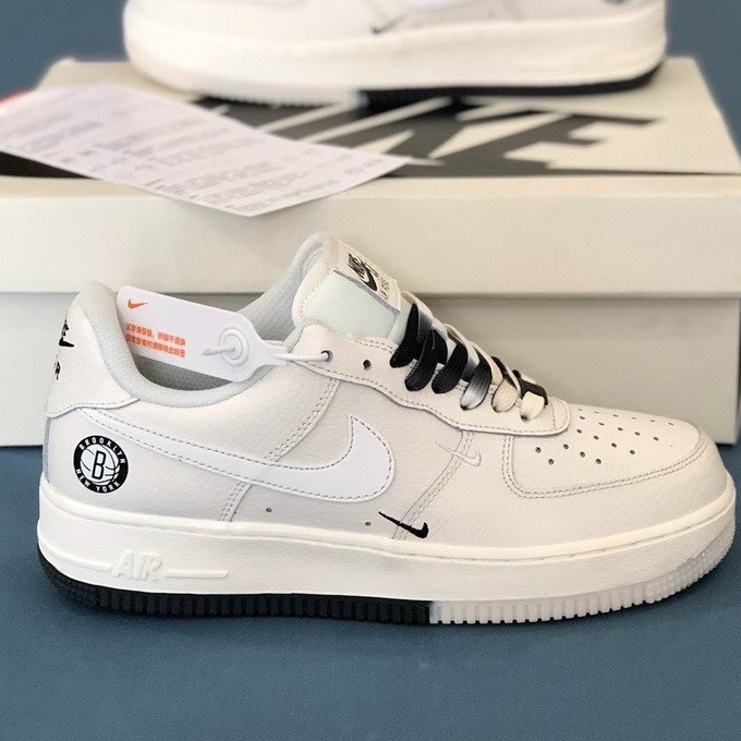 Giày Air Force 1 Low Brook Lyn Sail Black, giày AF1 Chữ B Màu Be Đế Âm Dương 2 Màu Cực Hot Full Size+Bill Box