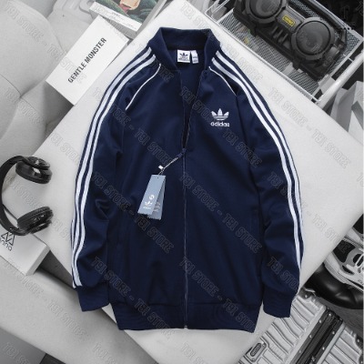 Áo Bomber Adidas Các Màu 2 Lớp Vải Umi Dày Dặn Áo Khoác Chống Nắng Chống Nước 3 Sọc Kẻ Trắng