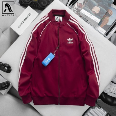 Áo Bomber Adidas Các Màu 2 Lớp Vải Umi Dày Dặn Áo Khoác Chống Nắng Chống Nước 3 Sọc Kẻ Trắng