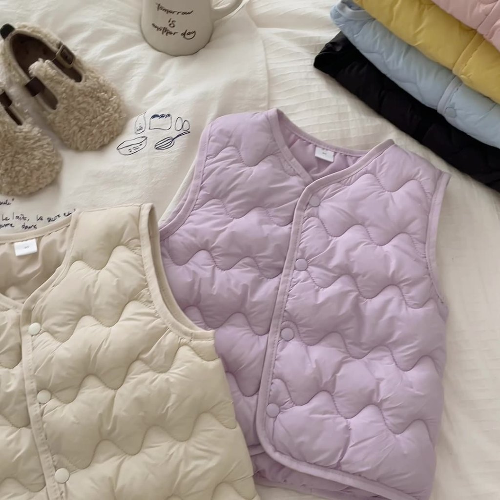 Áo Gile Phao cho bé trai, bé gái chất Siêu nhẹ cho bé từ 9kg-18kg