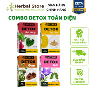 Combo Vitrue Detox đại tràng, Vitrue Detox gan, Vitrue Detox Phổi