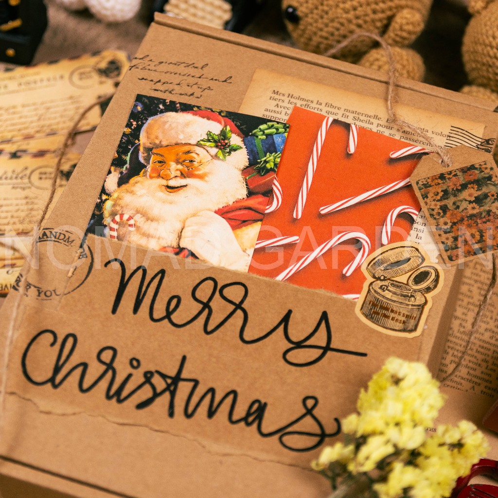Hộp quà MERRY CHRISTMAS Chúc Mừng Giáng Sinh Xmas Handmade - By Nomad Garden