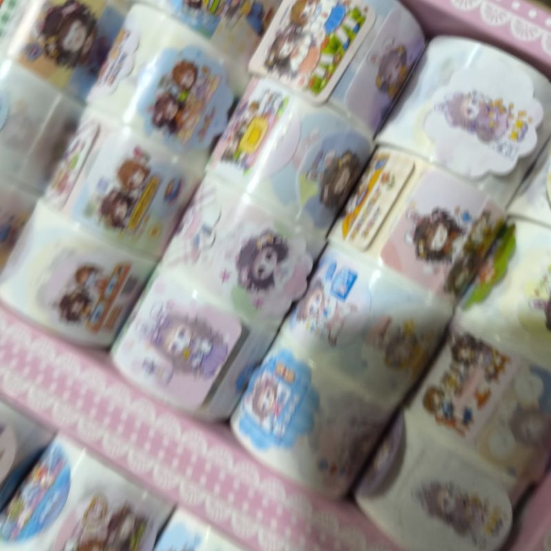 Hộp 24 cuộn nhãn dán sticker đáng yêu các hình