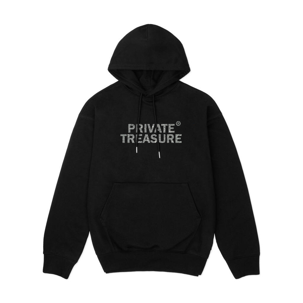 Áo Hoodie Private Treasure, Áo nỉ form rộng mũ 2 lớp tay phồng chất nỉ bông 100%cotton premium