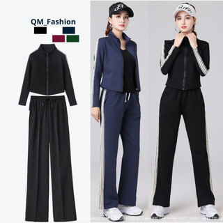 Set Bộ thể thao nữ 2 mẫu (gấu suông và gấu bo) bigsize chất cotton poly 2 da mặt vải đanh dày mịn co dãn 4 chều form ôm