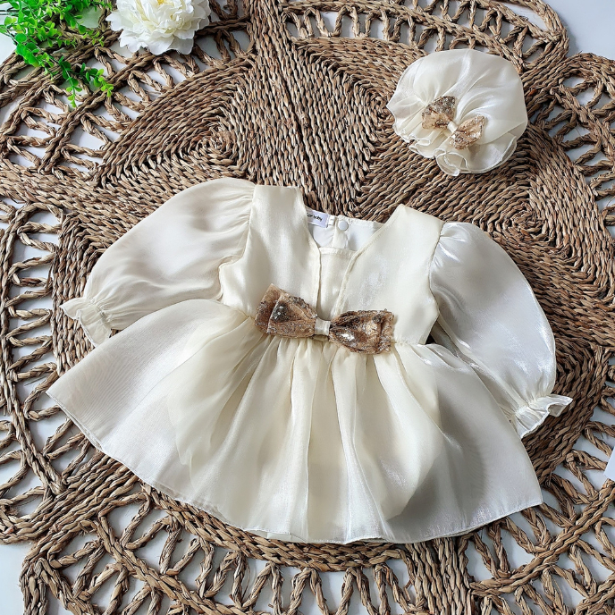 Body váy công chúa ánh nhũ RIOKIDS cho bé gái sơ sinh đi chơi, tiệc thôi nôi đầy tháng BD147