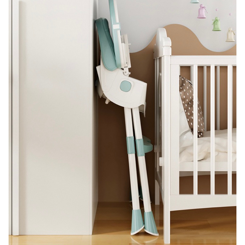 Ghế ăn dặm ngả lưng, điều chỉnh được 3 tư thế, có bánh xe + đệm gấp gọn hàng cao cấp