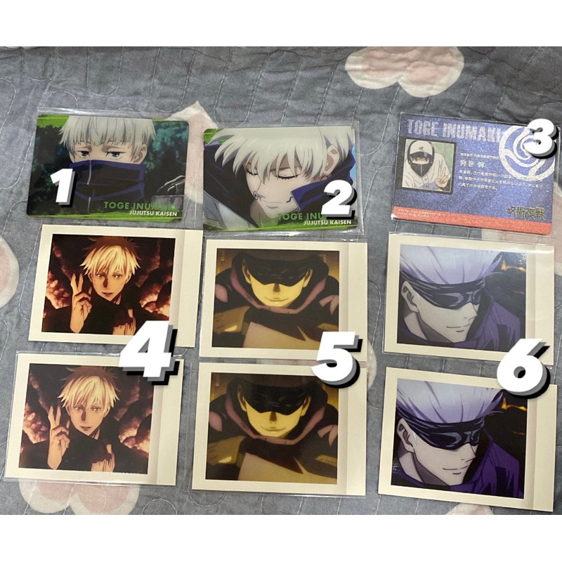 ẢNH THẺ CARD PHOTOCARD BANDAI JJK JUJUTSU KAISEN CHÚ THUẬT HỒI CHIẾN TOGE GOJO