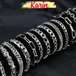 Vòng Đeo Tay Nam Thép Titan Không Gỉ Xích Basic Karin Accessories - Lắc Tay Titan Tổng Hợp