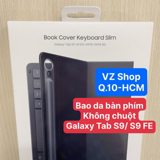 Chính hãng-không chuột-bao da bàn phím book cover keyboard slim cho galaxy tab s9 | s9 fe | s9 5g | s9 fe 5g | s9 ultra