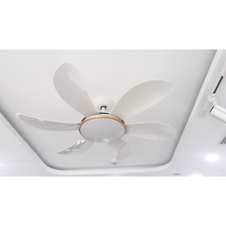 Quạt trần có đèn 6 cánh nhựa LED XANH,Quạt trần chung cư có điều khiển từ xa 6 cấp độ gió đèn 3 chế độ màu