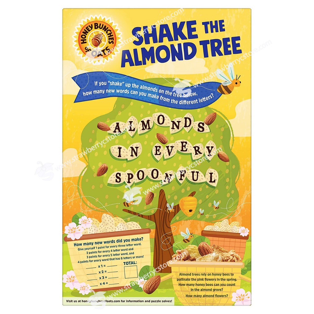 Ngũ Cốc Ăn Sáng Yến Mạch Mật Ong Với hạnh Nhân Post Honey Bunches of Oats with Almonds Breakfast Cereal, Hộp 510g