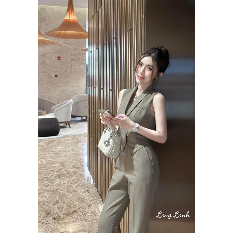 Set Áo Ghile Mix Quần Ống Loe