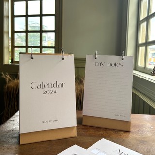 Lịch để bàn Planner đẹp - Lịch để bàn 2024 - Lịch chữ A thiết kế Chia Calendar