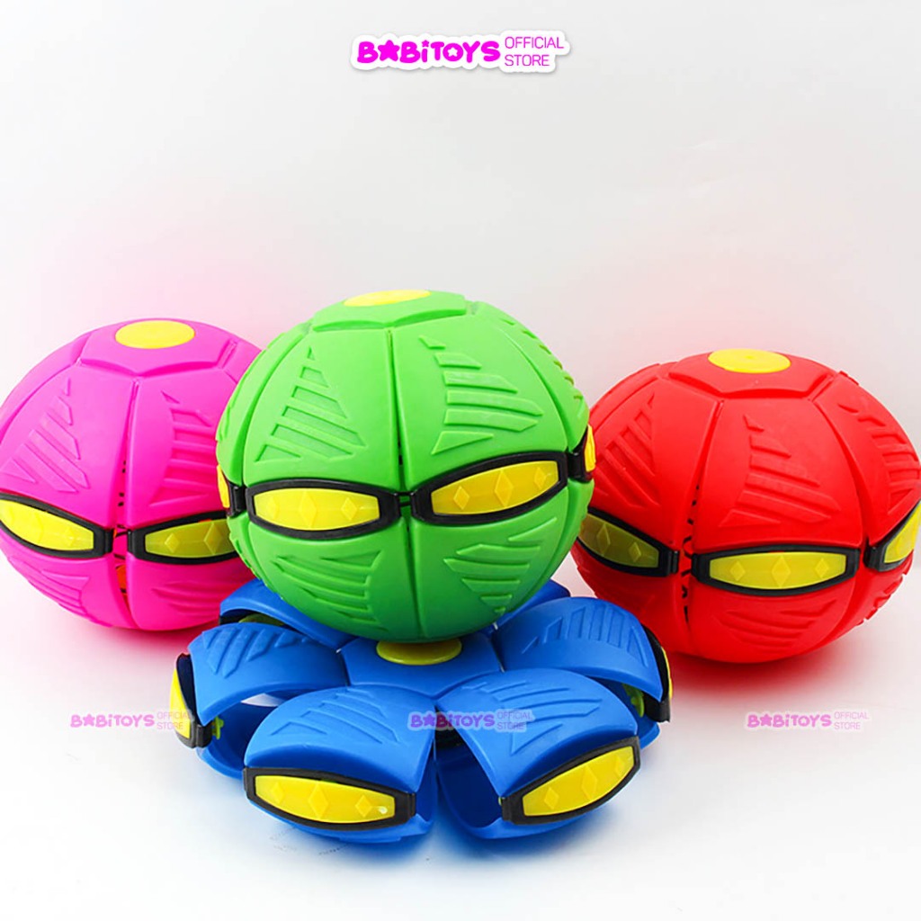 Bóng ma thuật tự nảy biến hình đĩa bay có đèn sáng, đồ chơi vận động ngoài trời cho bé