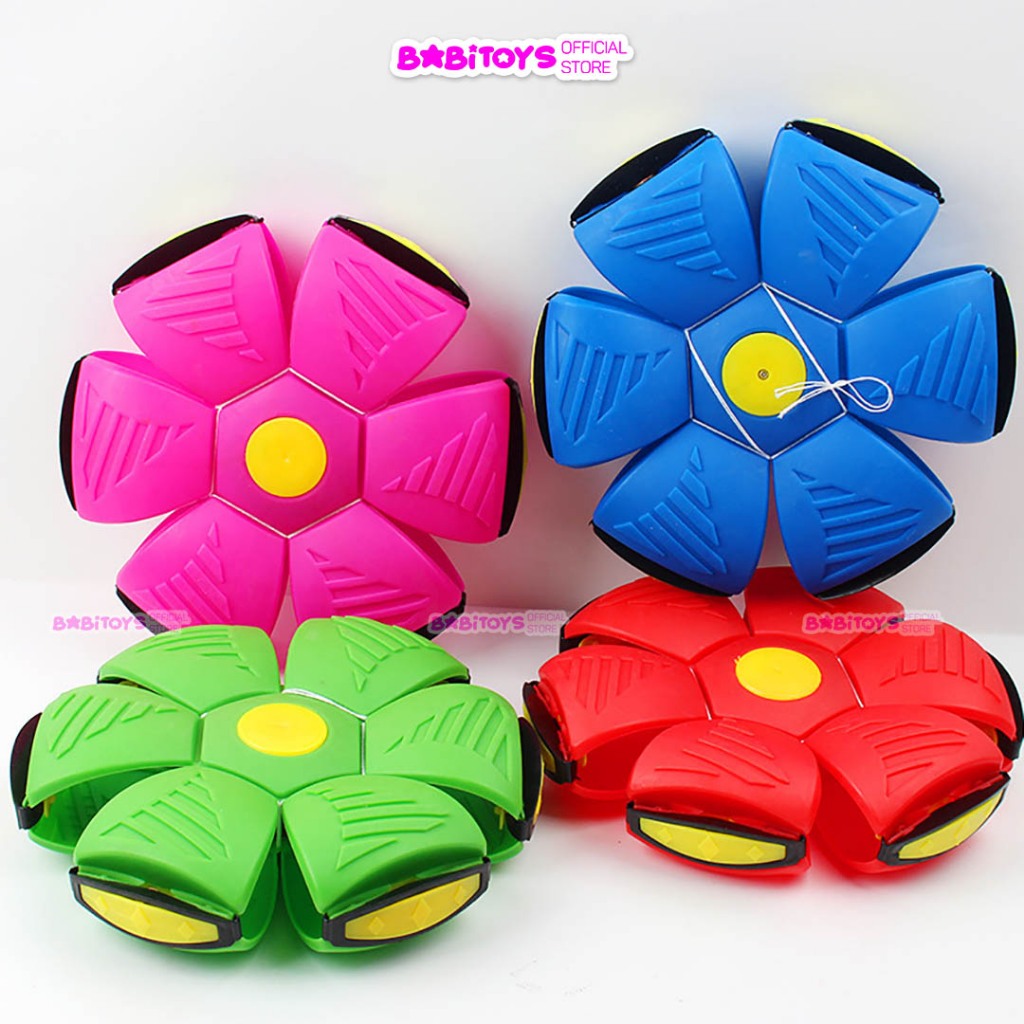 Bóng ma thuật tự nảy biến hình đĩa bay có đèn sáng, đồ chơi vận động ngoài trời cho bé