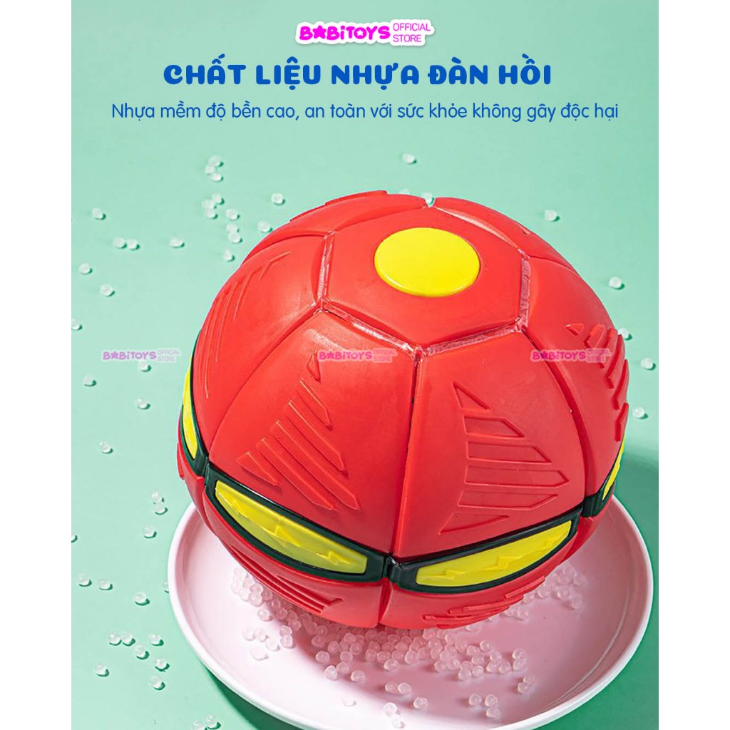 Bóng ma thuật tự nảy biến hình đĩa bay có đèn sáng, đồ chơi vận động ngoài trời cho bé