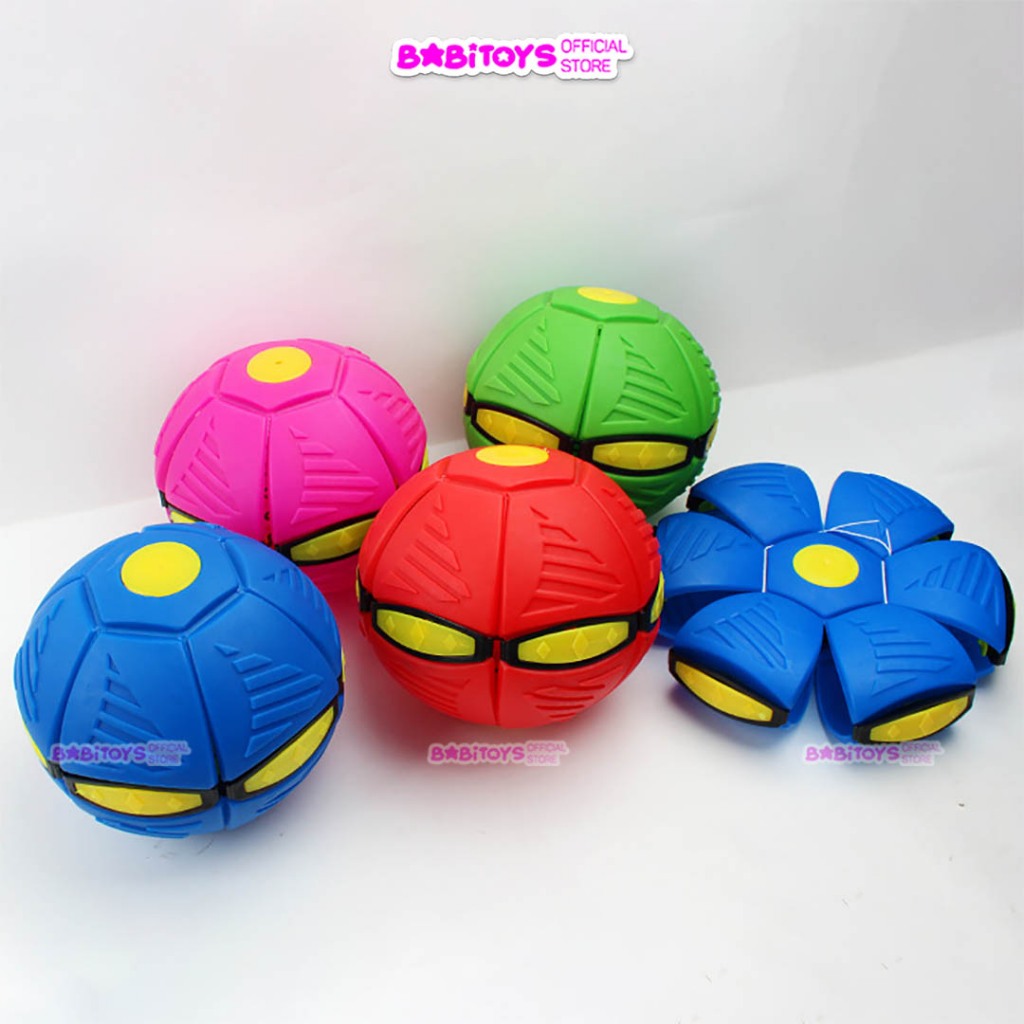 Bóng ma thuật tự nảy biến hình đĩa bay có đèn sáng, đồ chơi vận động ngoài trời cho bé