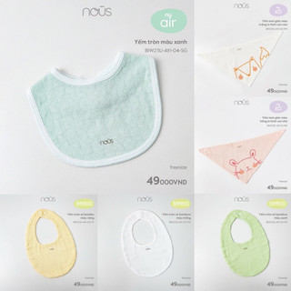 Phụ Kiện Yếm Nous Chất Liệu Nu Xô, Air Mềm Mại, Kháng Khuẩn Cho Bé Từ 0-3 Tuổi