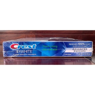 Kem đánh răng Crest 3D White Advanced Whitening (147g) - USA