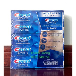Kem đánh răng Crest 3D White Advanced Whitening - USA