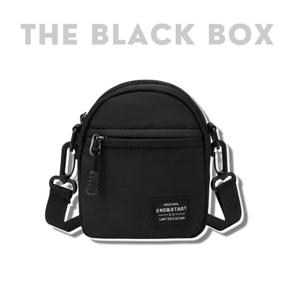 Túi Đeo Chéo Mini Unisex Nam Nữ Basic Messenger Mini Bag Nhỏ Gọn Tiện Dụng Đeo Vai Đi Chơi S001 Freeship - The Black Box